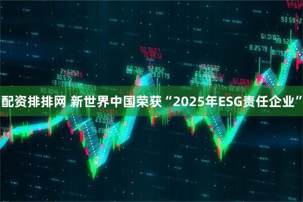 配资排排网 新世界中国荣获“2025年ESG责任企业”